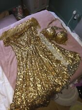 professional BELLY DANCER COSTUME in GOLD 
