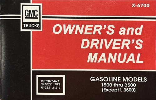 1967 gmc truck owners - gmc, manual