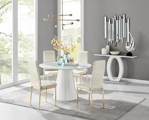 Palma white high - high, round