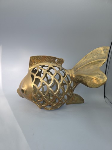 Solid brass fish - solid, lantern