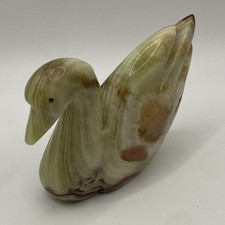 Green Onyx Swan Stone Carving