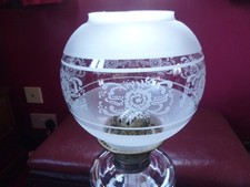 Victorian Style Globe Oil Lamp Shade for Duplex Type Lamp 4 inch fitter