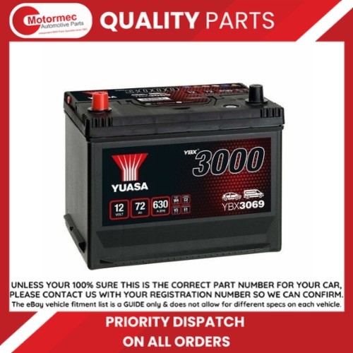 Yuasa ybx3069 12v 72ah 630a - yuasa,