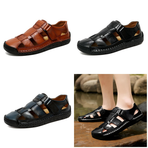 Mens leather sandals - mens, memory