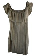 ZARA Beige Striped Sleeveless Dress size S Womens Casual Outdoors Outerwear