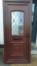 Uovc Door Mahogany Double Glazed  905 mm x 2070 mm/with door sill 2100 mm/