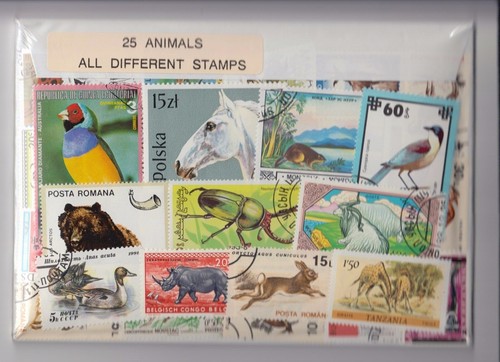Different animals stamps - different,