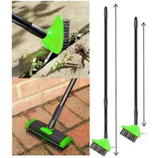 3 in 1 Cleaning Weeding Brush Garden Patio Twin Heads Moss Removal Tool Patio