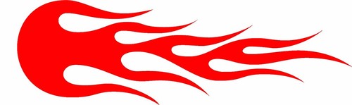 Red flames vinyl - red, graphics