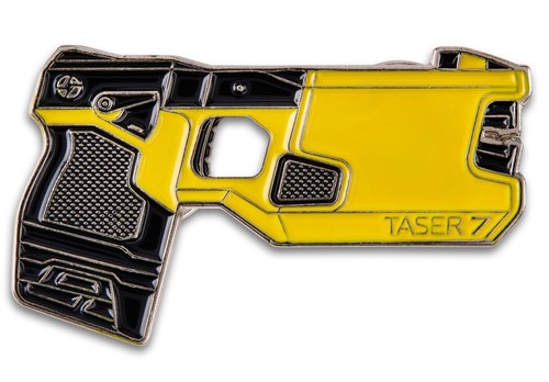 Police taser pin - police, brooch