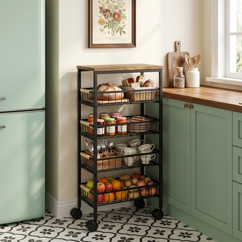 Homcom metal kitchen trolley - homcom,