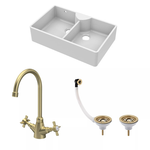 Traditional fireclay kitchen - fireclay,