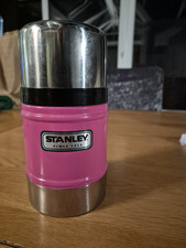 Pink Stanley Classic Stainless Steel Thermos Vacuum Food Jar 17oz  Cold Hot.