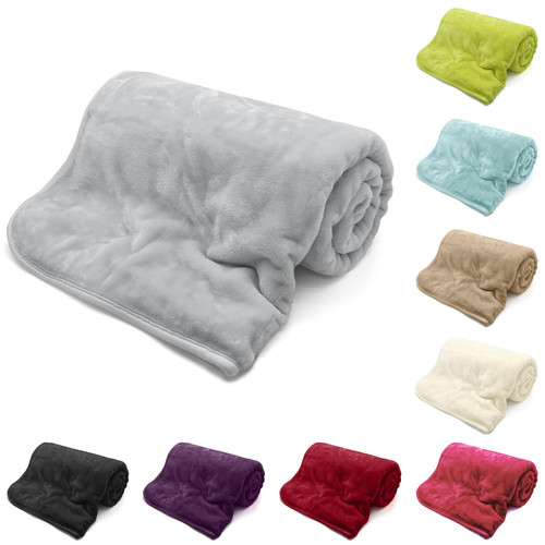 Throw fleece blanket - blanket, plain