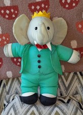 Vintage Babar The Elephant Soft Toy, Soft Parachute Material 