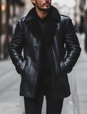 Men’s Black Shearling