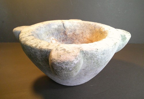 Antique marble stone mortar - /,