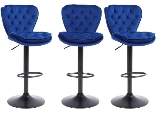 Set blue velvet bar - velvet,