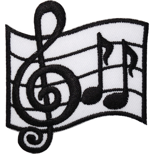 Music notes patch - music, on