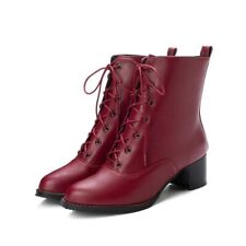 Womens Ankle Boots Lace Up