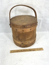 antique firkin wooden bucket