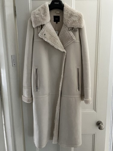 Next cream shearling - next, long