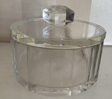 Heavy Cut Glass Box With