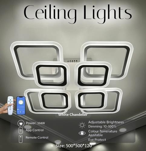 104w modern led ceiling - 104w, light