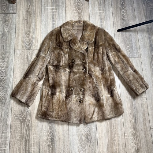 Vintage mink fur coat double - fur,
