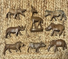 Lot of 8 Vintage Hand Carved