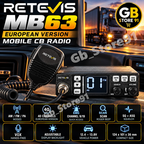 Retevis mb63 radio station - mb63, cb