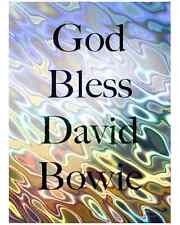 Jeremy Deller God Bless David Bowie, Stamped Poster Print Art Artwork