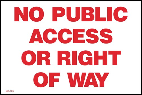 Public access right - no,