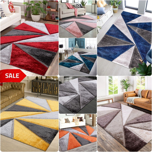 New stylish large shaggy rugs - new,