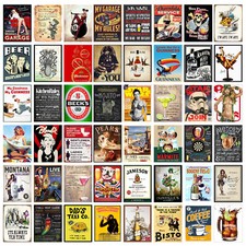 Home Bar Man Cave Metal Tin