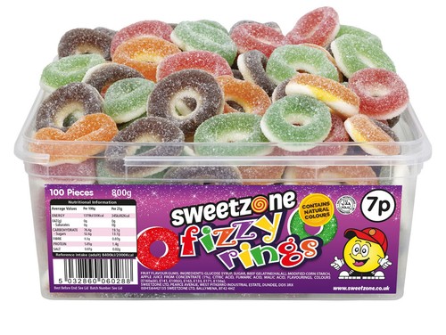 Halal sweets fizzy rings - fizzy,