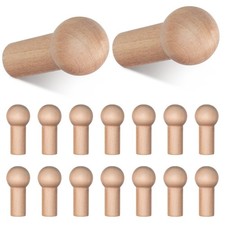 25pcs Wood Wall Hooks Hanging Wood Peg Wall Hooks Wooden Pegs Hanging Coats