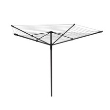 BetterDri Garden Rotary Airer 4 Arm Brown Steel Foldable Rust Resistant 50m