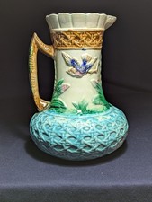 MAJOLICA BIRD Decorated JUG