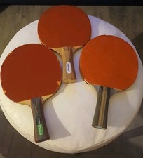 Table Tennis Bats x3 Dunlop Joola Rosskopf autograph slazenger