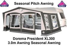 Dorema President XL300 Size 10 875-900 Seasonal Caravan Awning 28mm Steel Frame 