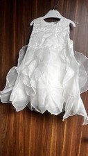 Baby Girl Christening Party Wedding Dress Cream Lace Gown 18-24 Months 92cm