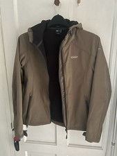 EVERTON SOFT SHELL JACKET COAT 38inch chest Brown Fleece Lined 