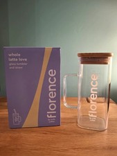 Florence by Mills glass coffee tumbler BNIB