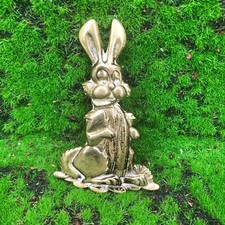 Brass Rabbit  Figurine Peerage England 3." Wall Hang Decoration Ornament Vintage