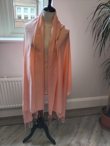 Pink silk pashmina - pink,