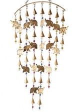 Large Wind ChIme Iron Elephant Wind Chimes Recycled Metal Garden Bells Mobile