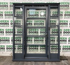 BACK DOOR WITH SIDELIGHTS SOLID OAK HARDWOOD WOODEN HERITAGE STYLE CRITTALL USED