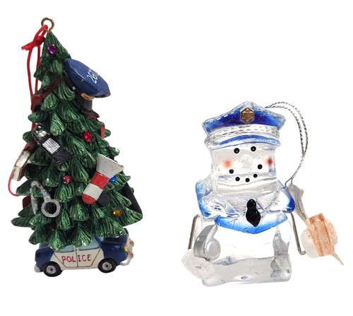 Police christmas ornaments set - police,