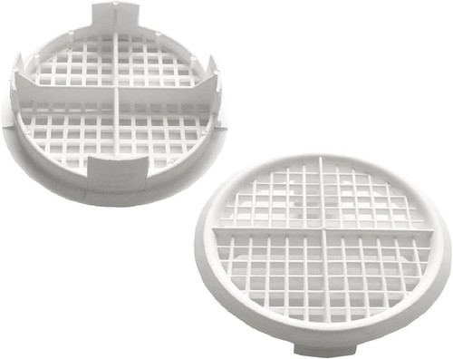 White plastic 70mm round - 25,